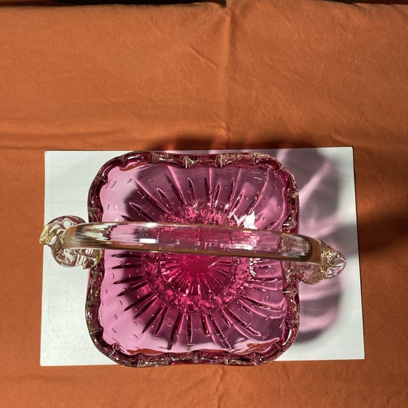 MURANO ART GLASS BASKET-1950’s - Picture 14 of 17